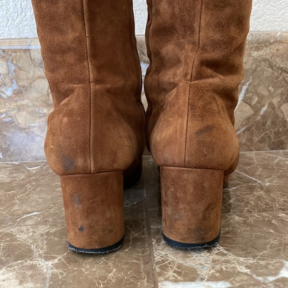 Barneys New York Brown Suede Over the Knee Boots Size 36.5 - Picture 7 of 11